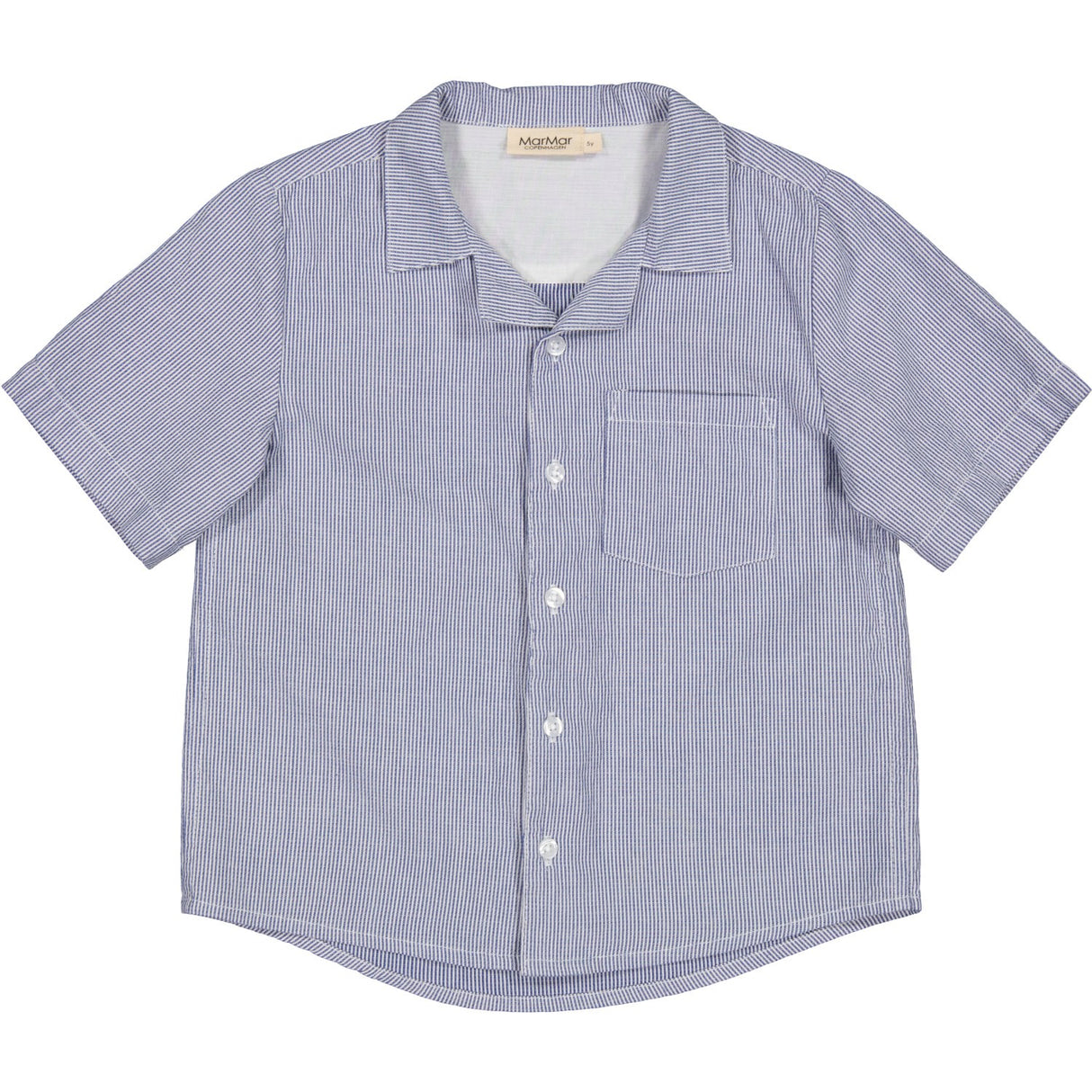 MarMar Fine Cotton Navy Stripe Tage Skjorta
