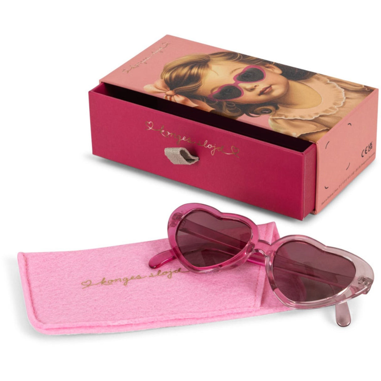 Konges Sløjd Pink Multi Solglasögon Baby Heart