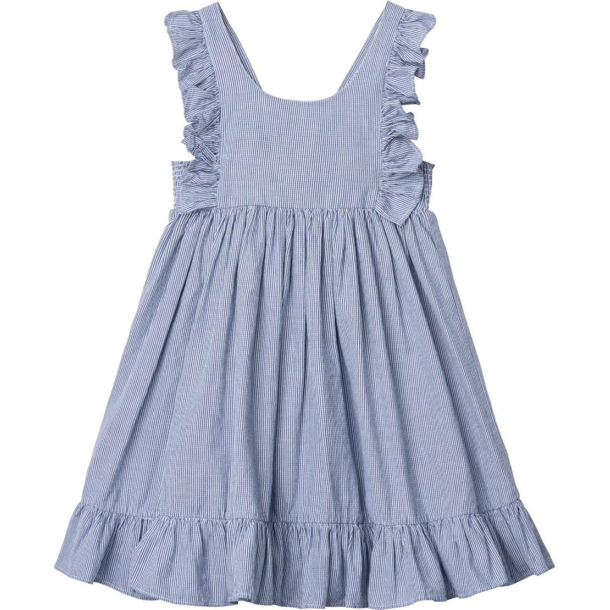 MarMar Fine Cotton Navy Stripe Danita Frill Klänning