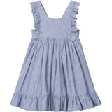 MarMar Fine Cotton Navy Stripe Danita Frill Klänning