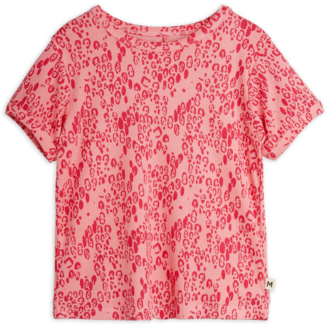 Mini Rodini Pink Mini Leopard AOP Ss Tee