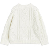 Mini Rodini Offwhite Panda Texture Stickad Sweater