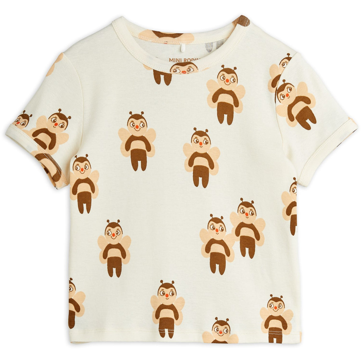 Mini Rodini Offwhite Bees AOP Ss Tee