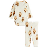 Mini Rodini Offwhite Bees AOP Nb Baby Set