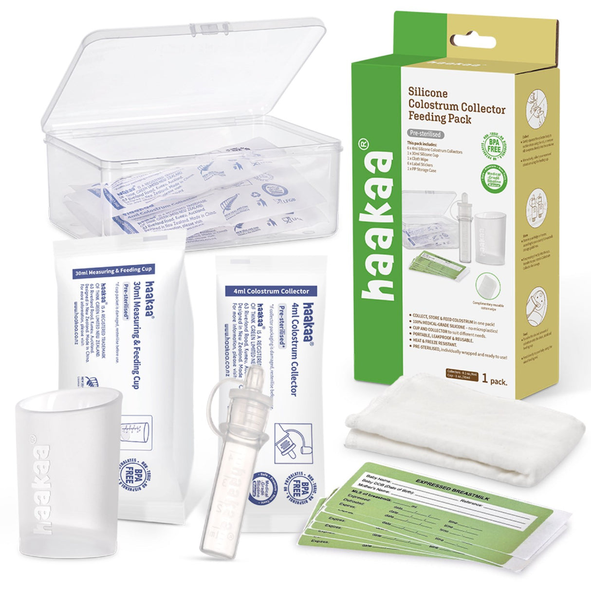 Haakaa Clear Colostrum Collector 6-Pack Incl. Silikon Kopp