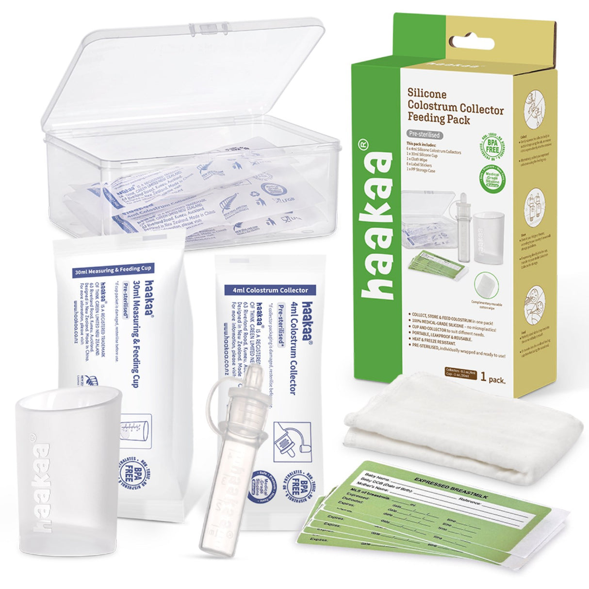 Haakaa Clear Colostrum Collector 6-Pack Incl. Silikon Kopp