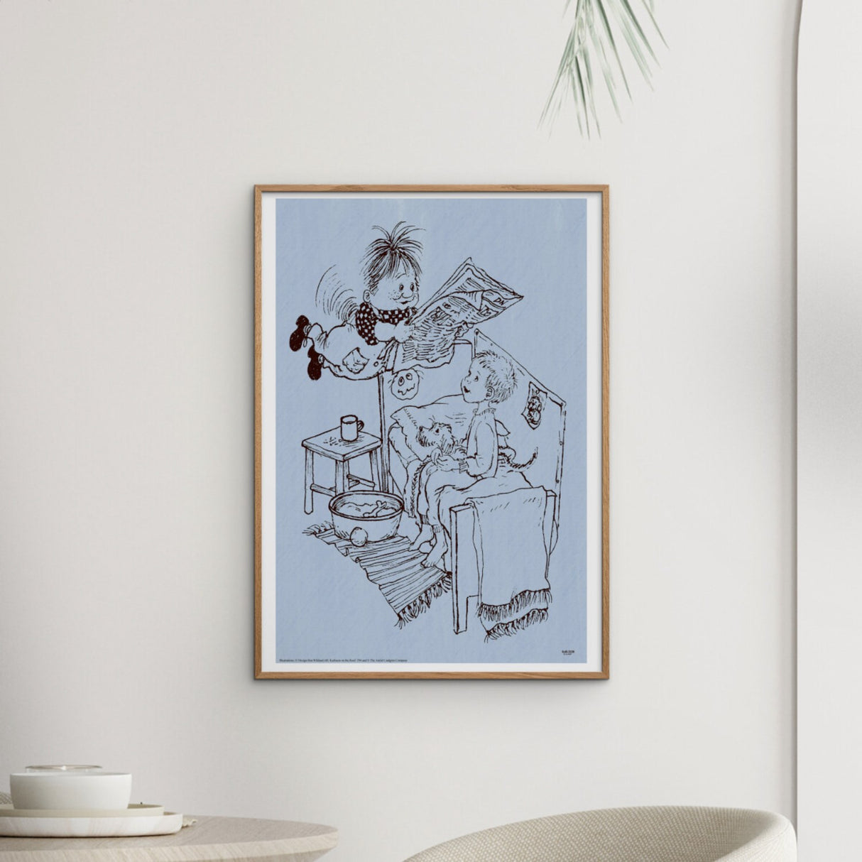 Poster & Frame Astrid Lindgren - Newspaper - Karlsson On The Roof