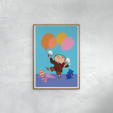 Poster & Frame Alfons Åberg - Fødselsdagsfest - Balloner