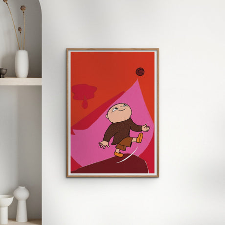 Poster & Frame Alfons Åberg - Alfons Och Uhyret - Alfons Spiller Bold