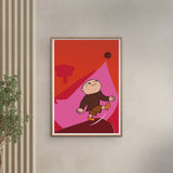 Poster & Frame Alfons Åberg - Alfons Och Uhyret - Alfons Spiller Bold