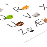 Poster & Frame Citatplakat - Alfabet Plakat Med Dyr Til Børn