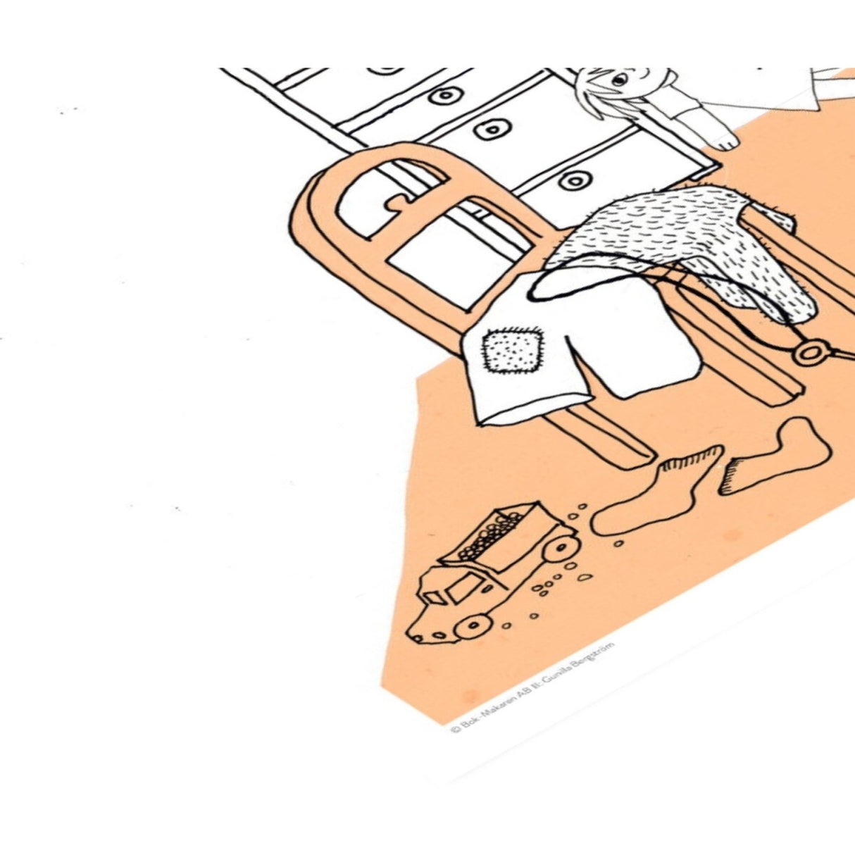 Poster & Frame Alfons Åberg - Godnat Alfons - Far Læser Godnathistorie