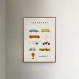 Poster & Frame Citatplakat - Transport – Børneplakat
