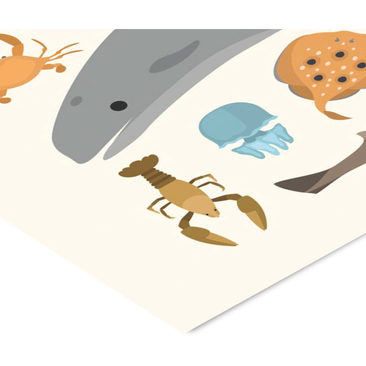 Poster & Frame Citatplakat - Havets Dyr – Børneplakat