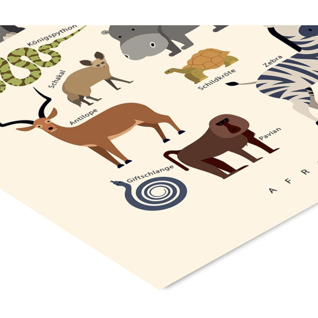 Poster & Frame Citatplakat - Afrikas Tiere