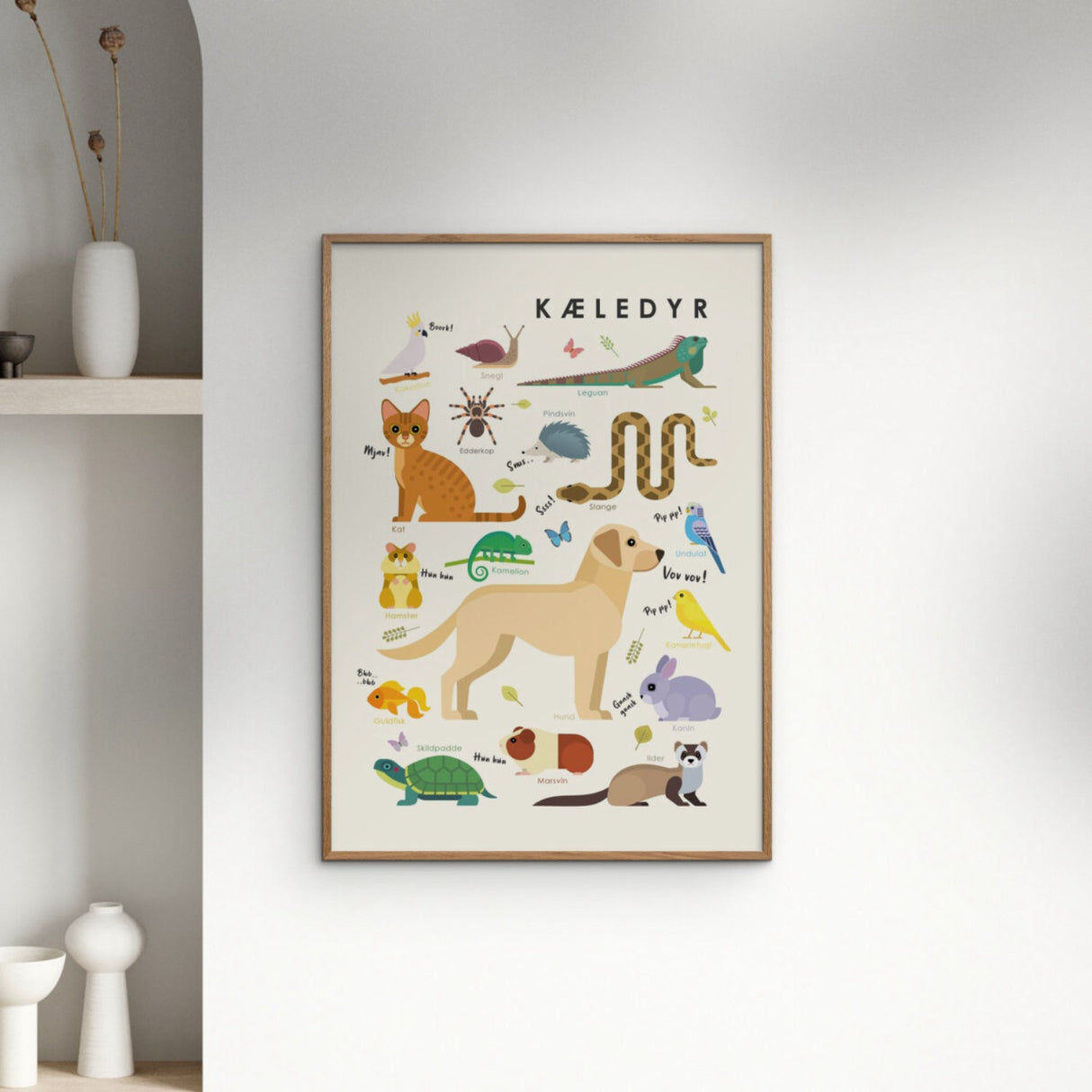 Poster & Frame Citatplakat - Kæledyr – Børneplakat