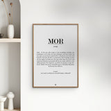 Poster & Frame Citatplakat - Mor Definition