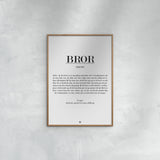 Poster & Frame Citatplakat - Bror Definition