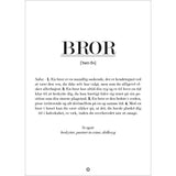 Poster & Frame Citatplakat - Bror Definition