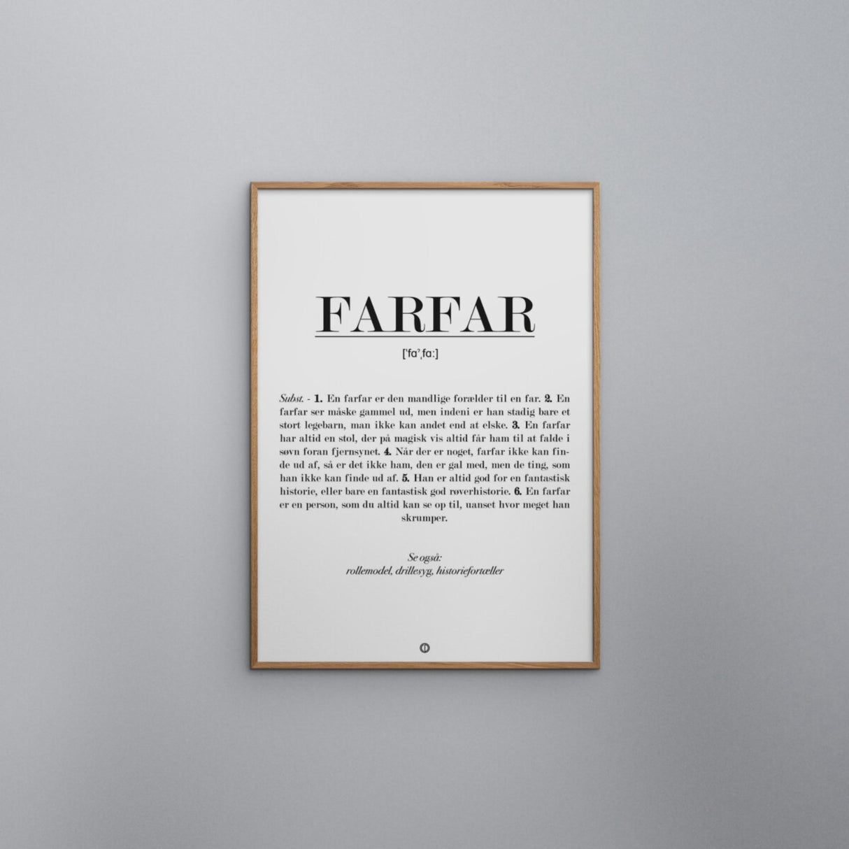 Poster & Frame Citatplakat - Farfar Definition