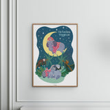 Poster & Frame Tiny Tails - Elefantens Vuggevise