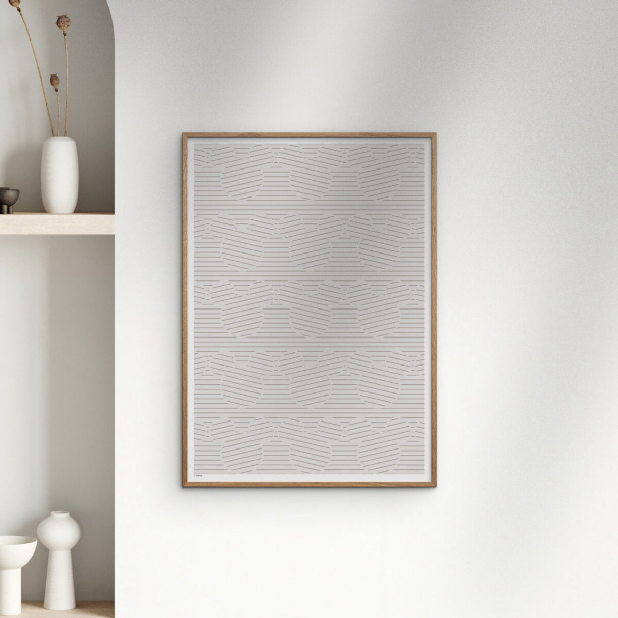 Poster & Frame Disney - Grey Stripe Mickey