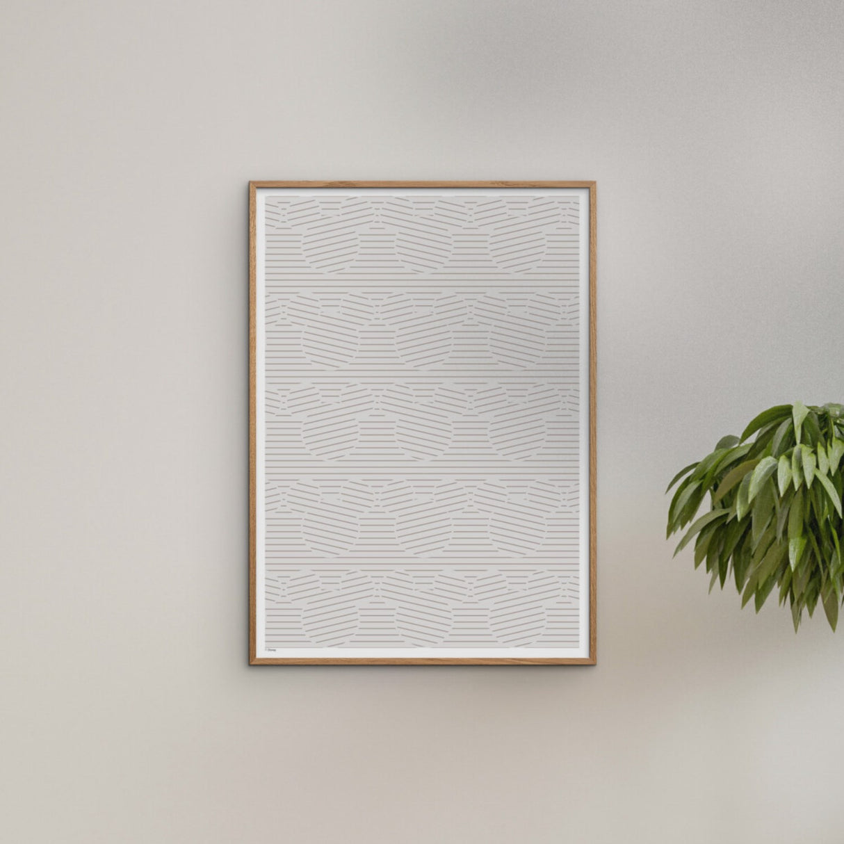 Poster & Frame Disney - Grey Stripe Mickey