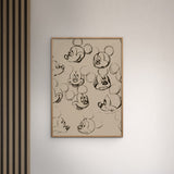 Poster & Frame Disney - Mickey Vintage Drawing No. 01