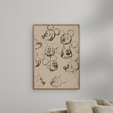 Poster & Frame Disney - Mickey Vintage Drawing No. 01