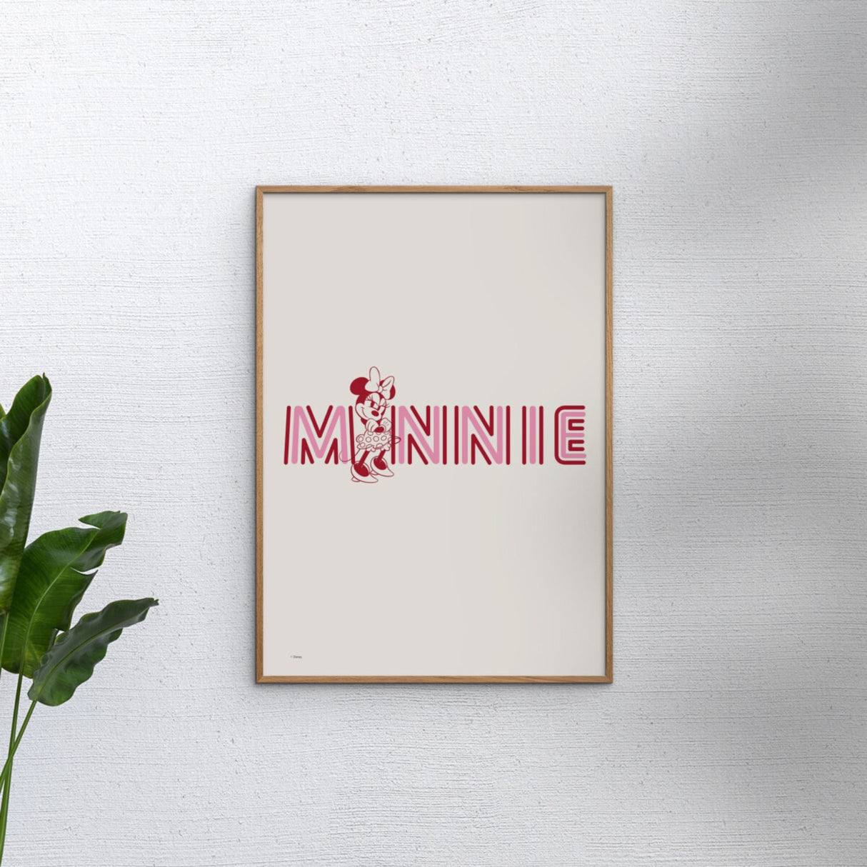 Poster & Frame Disney - Minnie Pink Letters