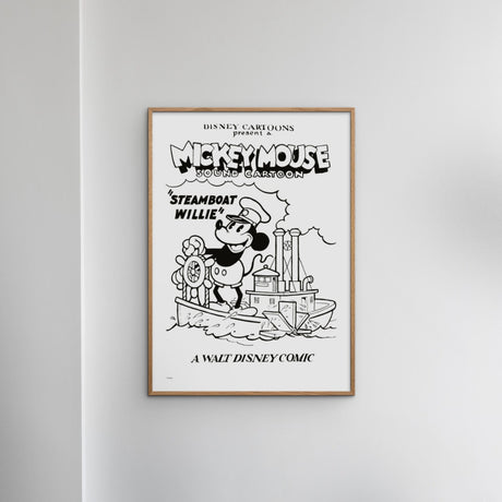 Poster & Frame Disney - Steamboat Willie