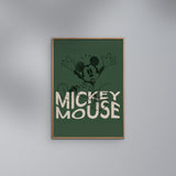 Poster & Frame Disney - Wavy Mickey Green