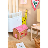 Rice Pink Fun Fair Theme Raffia Leksak Baskets 3-Pack