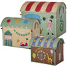 Rice Mint Fun Fair Theme Raffia Toy Baskets 3-Pack