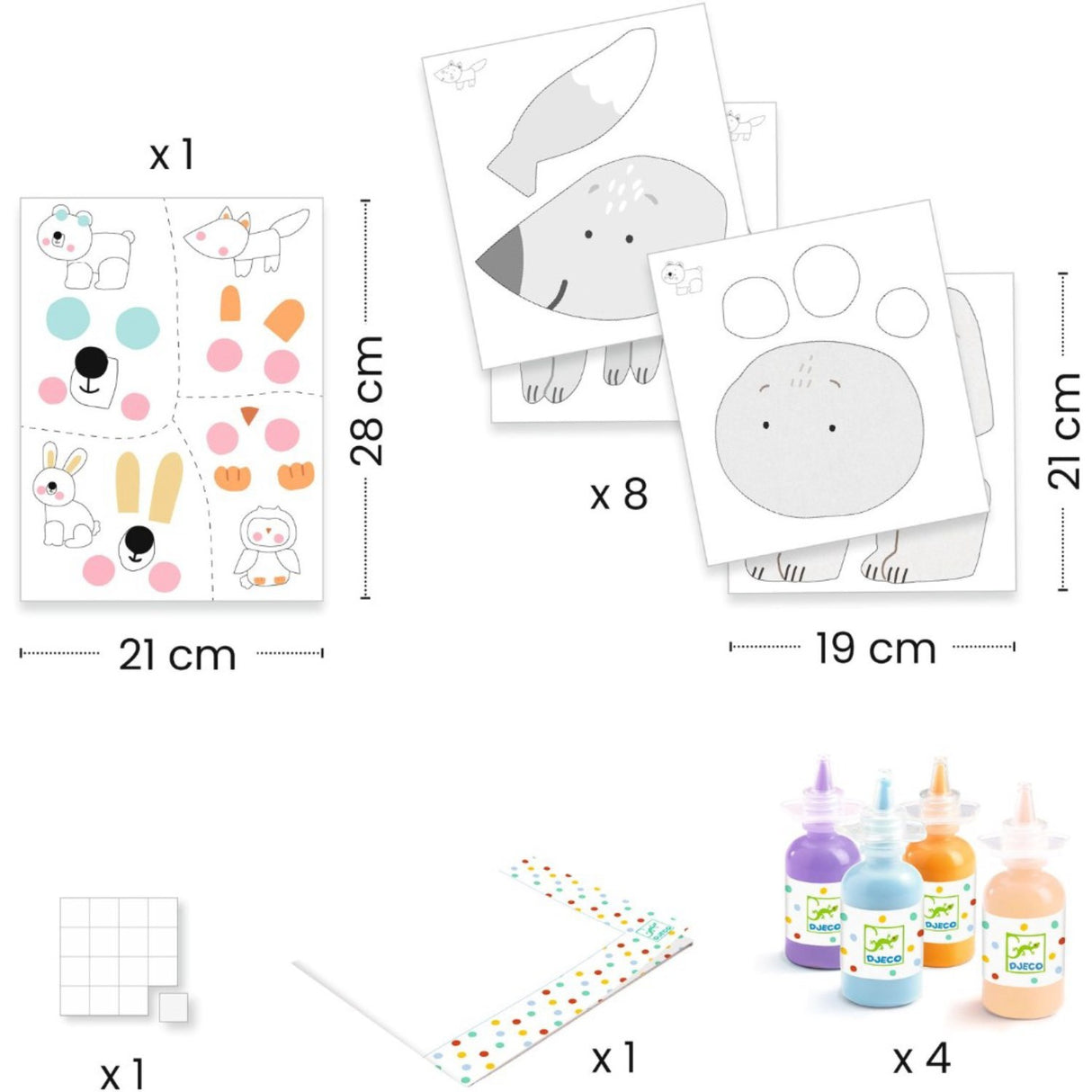 Djeco Fingerfärg, Rörigt Kul