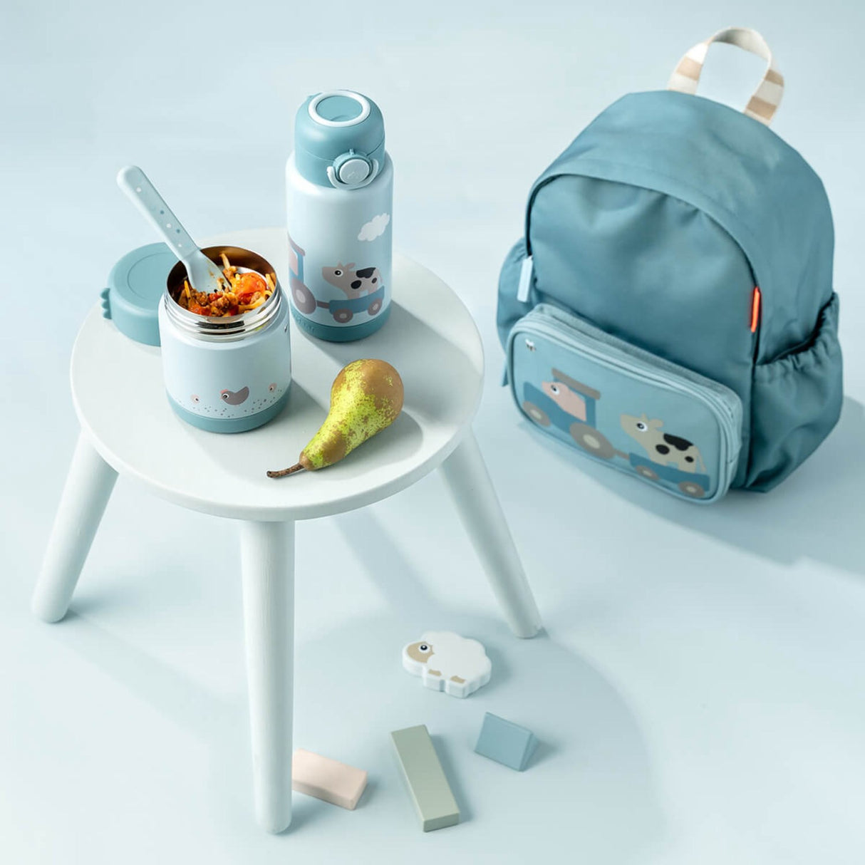 DonebyDeer Blue Termisk Matburk Tiny Farm 300 Ml