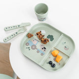 DonebyDeer Green Foodie Matsalsset Med Sugekop Tiny Farm