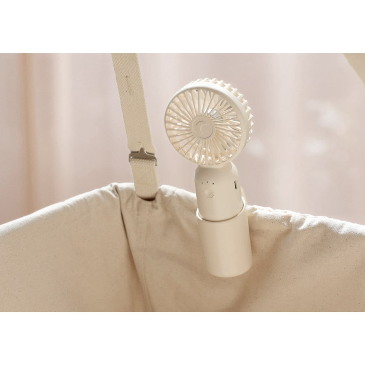 Moonboon Cream White Mini Fan