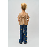 The New Medium Blue Denim AOP Raquel Wide Jeans