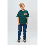The New Deep Teal Regan Oversize S_S Tee