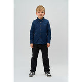 The New Navy Blazer Melange Rick L_S Skjorta