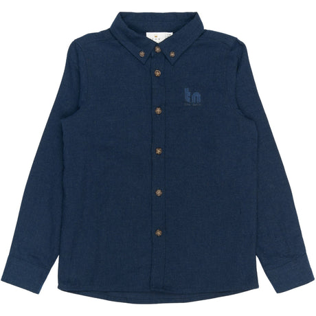 The New Navy Blazer Melange Rick L_S Skjorta