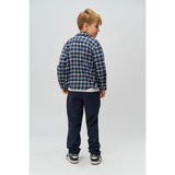 The New Navy Blazer Check Ronan Oversize L_S Flannel Skjorta