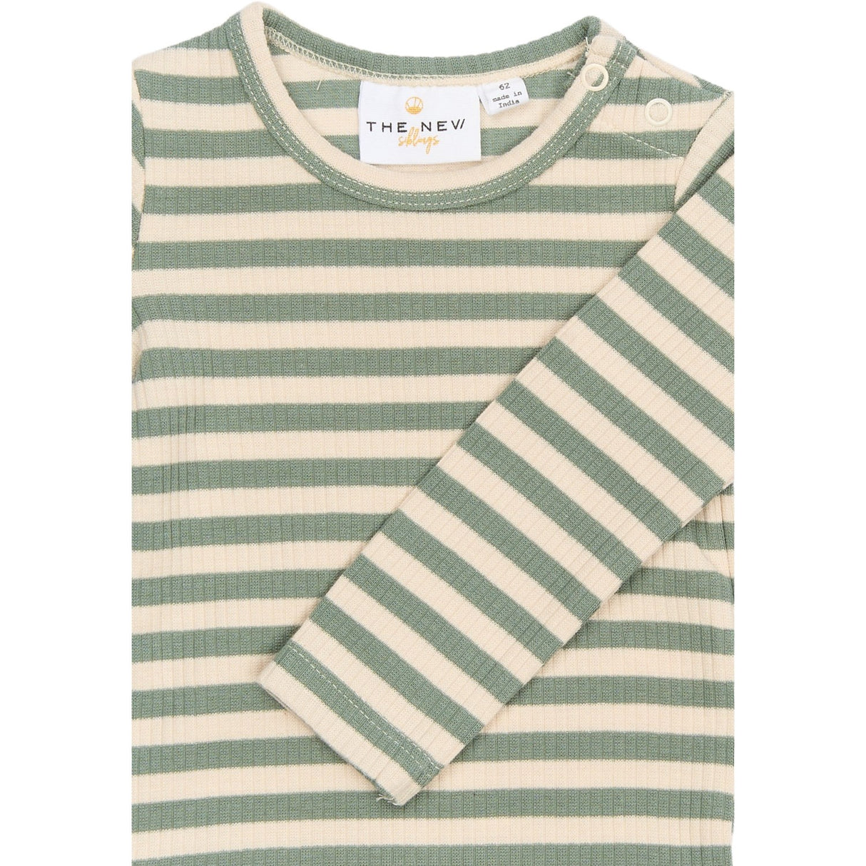 THE NEW Siblings Lily Pad Striped Fro L_S Rib Body