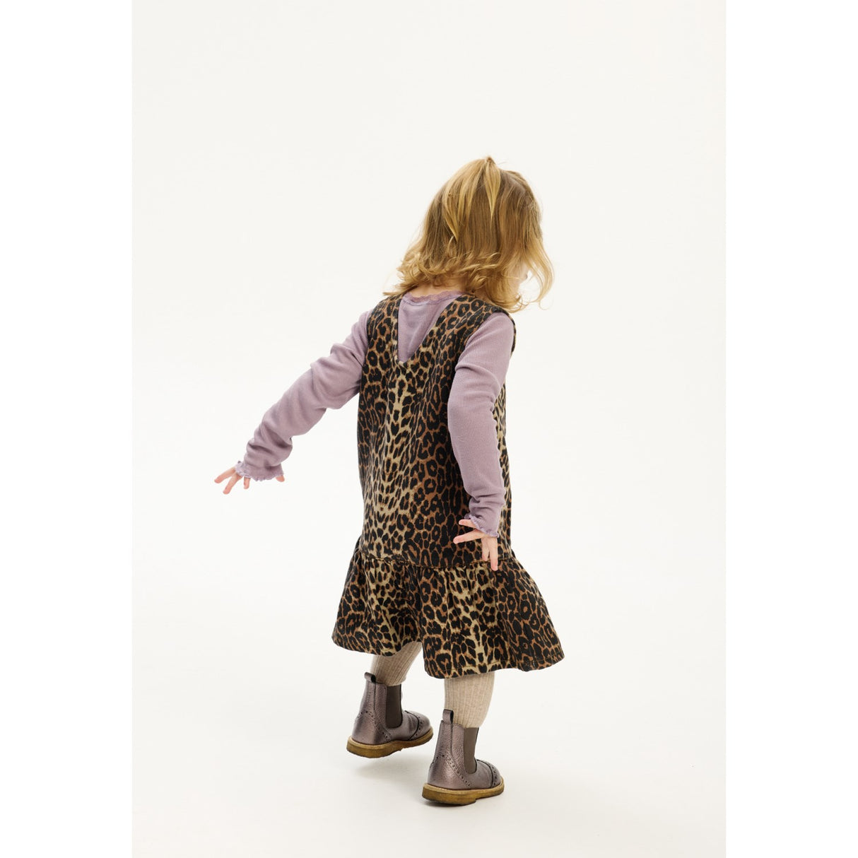 THE NEW Siblings Feather Gray AOP Paloma S_L Denim Klänning