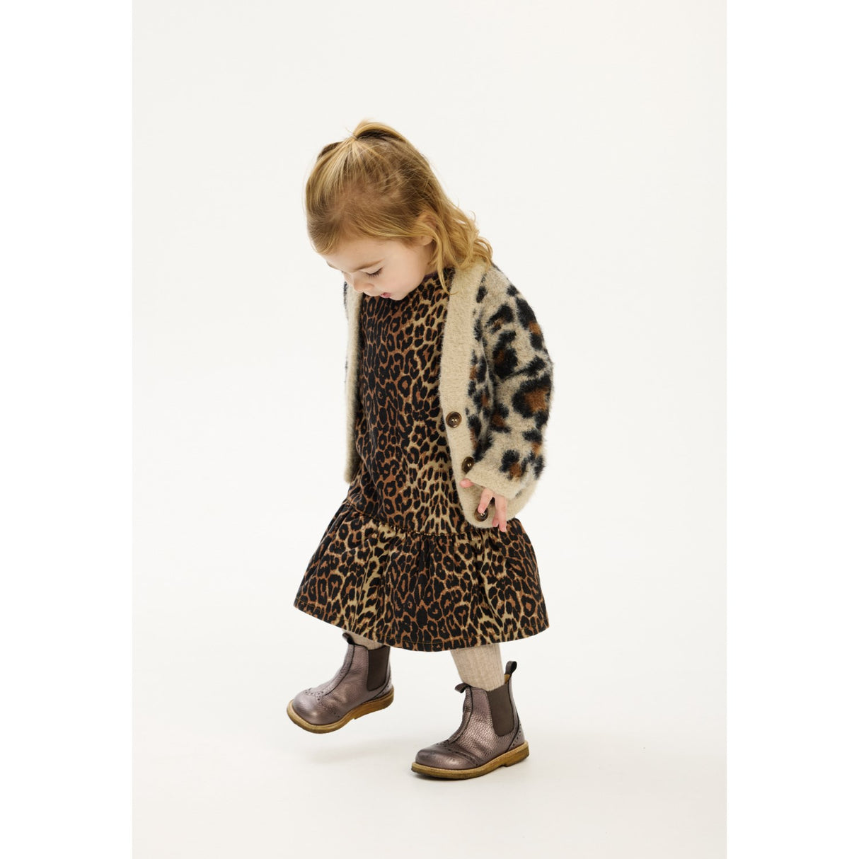 THE NEW Siblings Feather Gray AOP Paloma S_L Denim Klänning