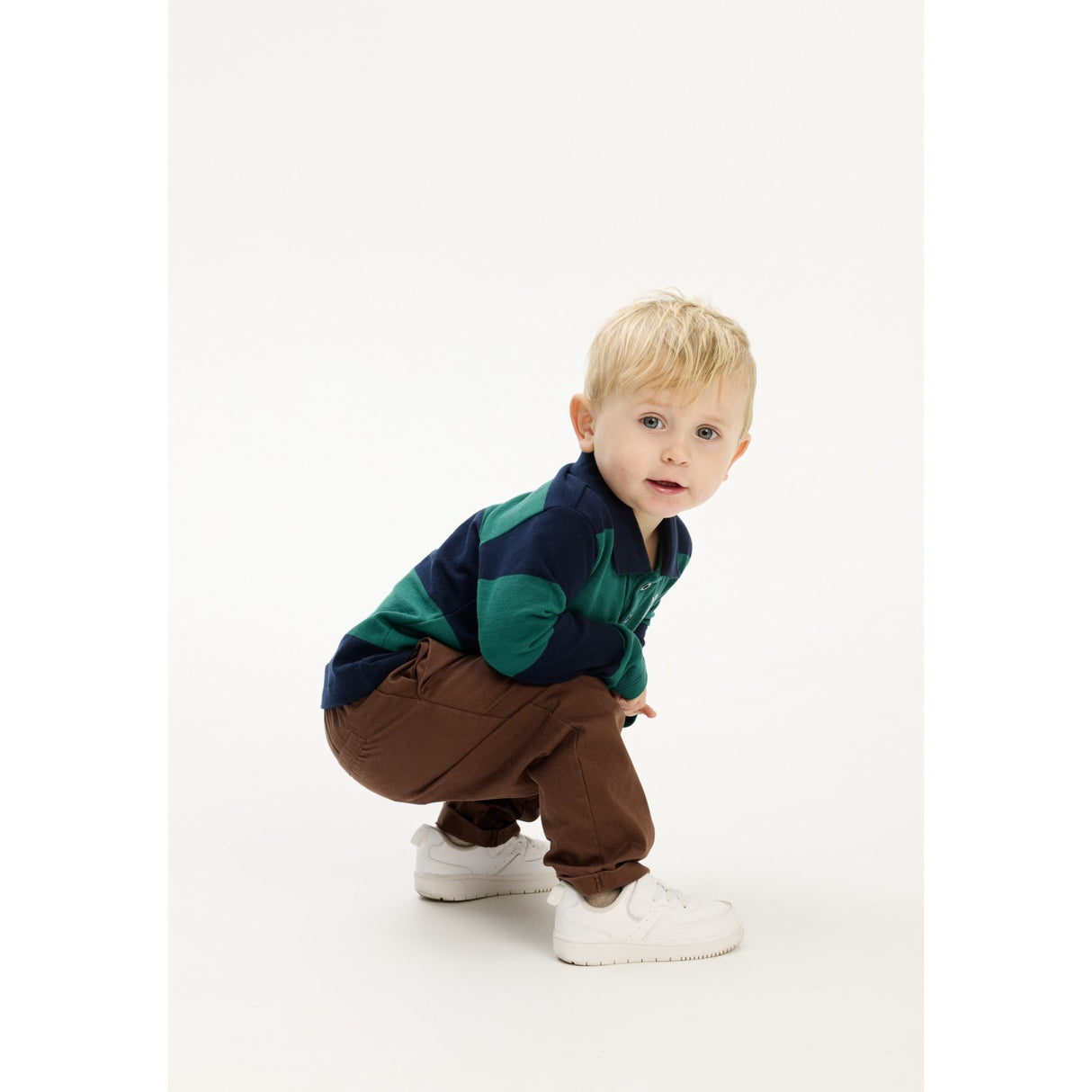 THE NEW Siblings Navy Blazer Striped Pinon L_S Pique Pikétröja