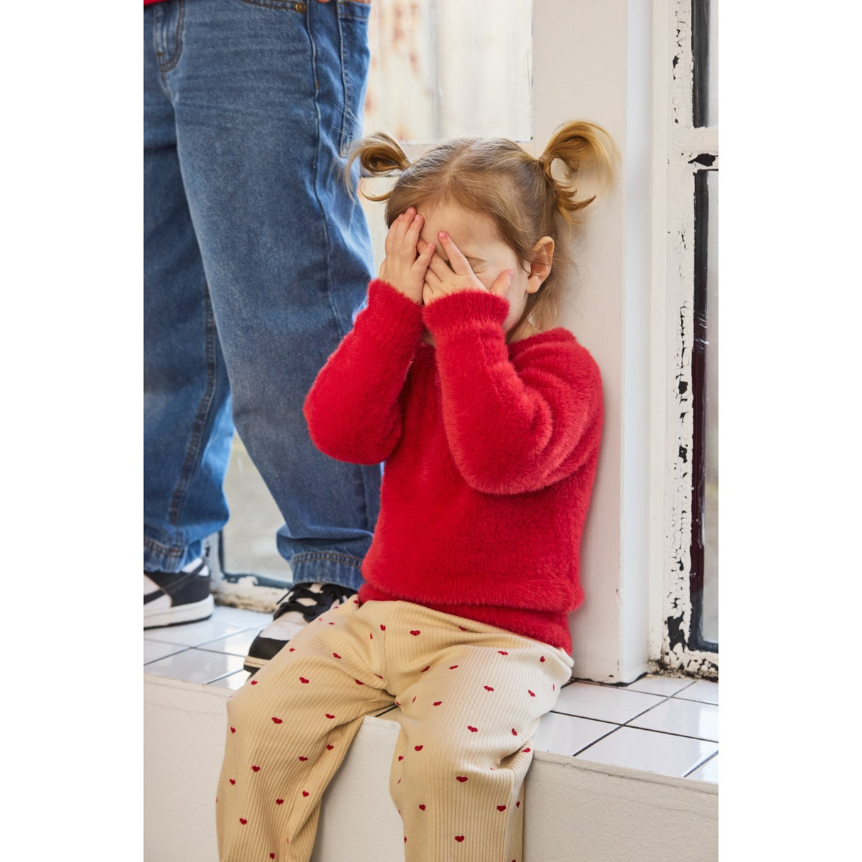 THE NEW Siblings Gardenia AOP Rhea Wide Rib Byxor