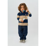 THE NEW Siblings Navy Blazer Striped Rinon L_S Pique Pikétröja