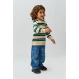 THE NEW Siblings Deep Teal Striped Robbie Stickad Sweatshirt